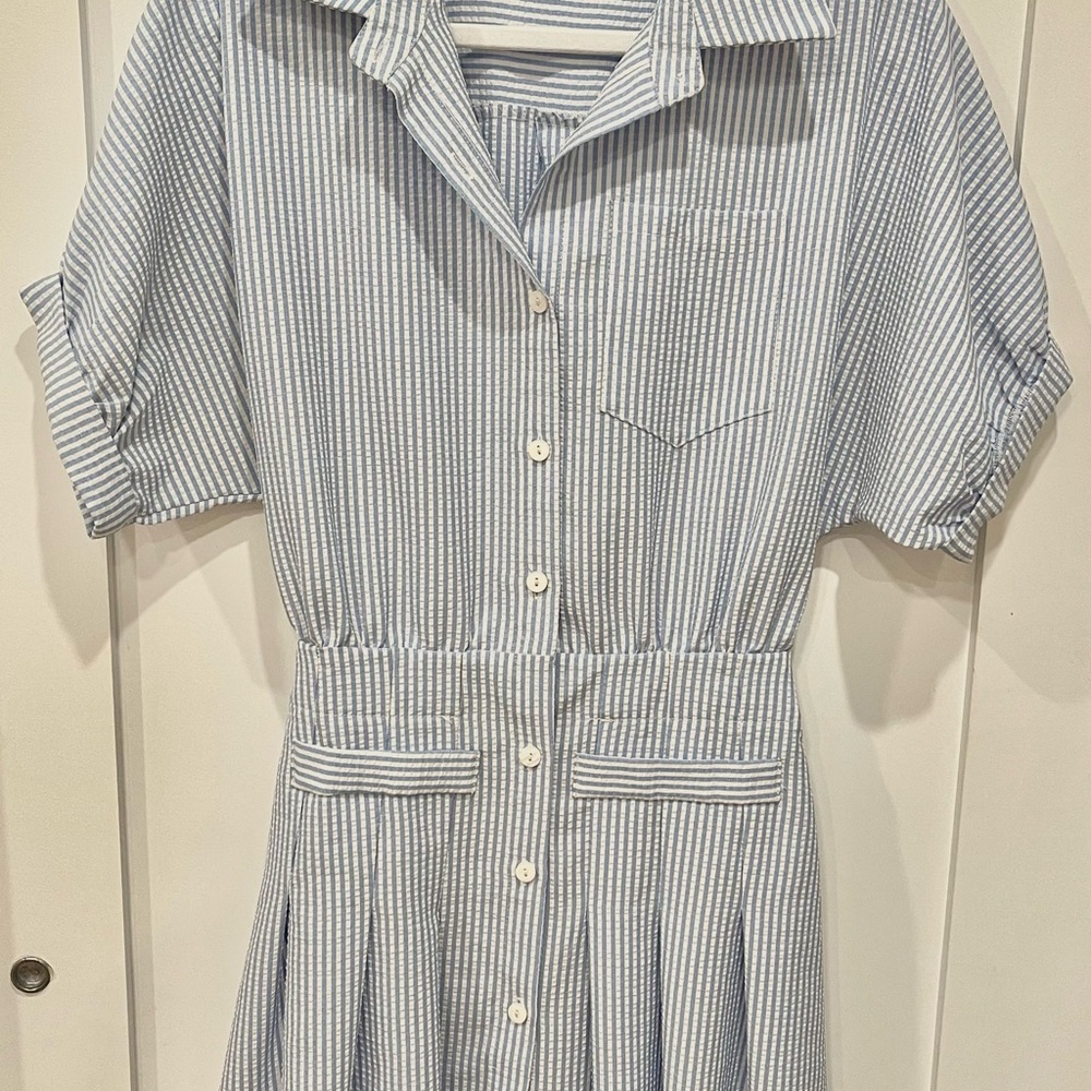 Blue Striped Women's Dress
